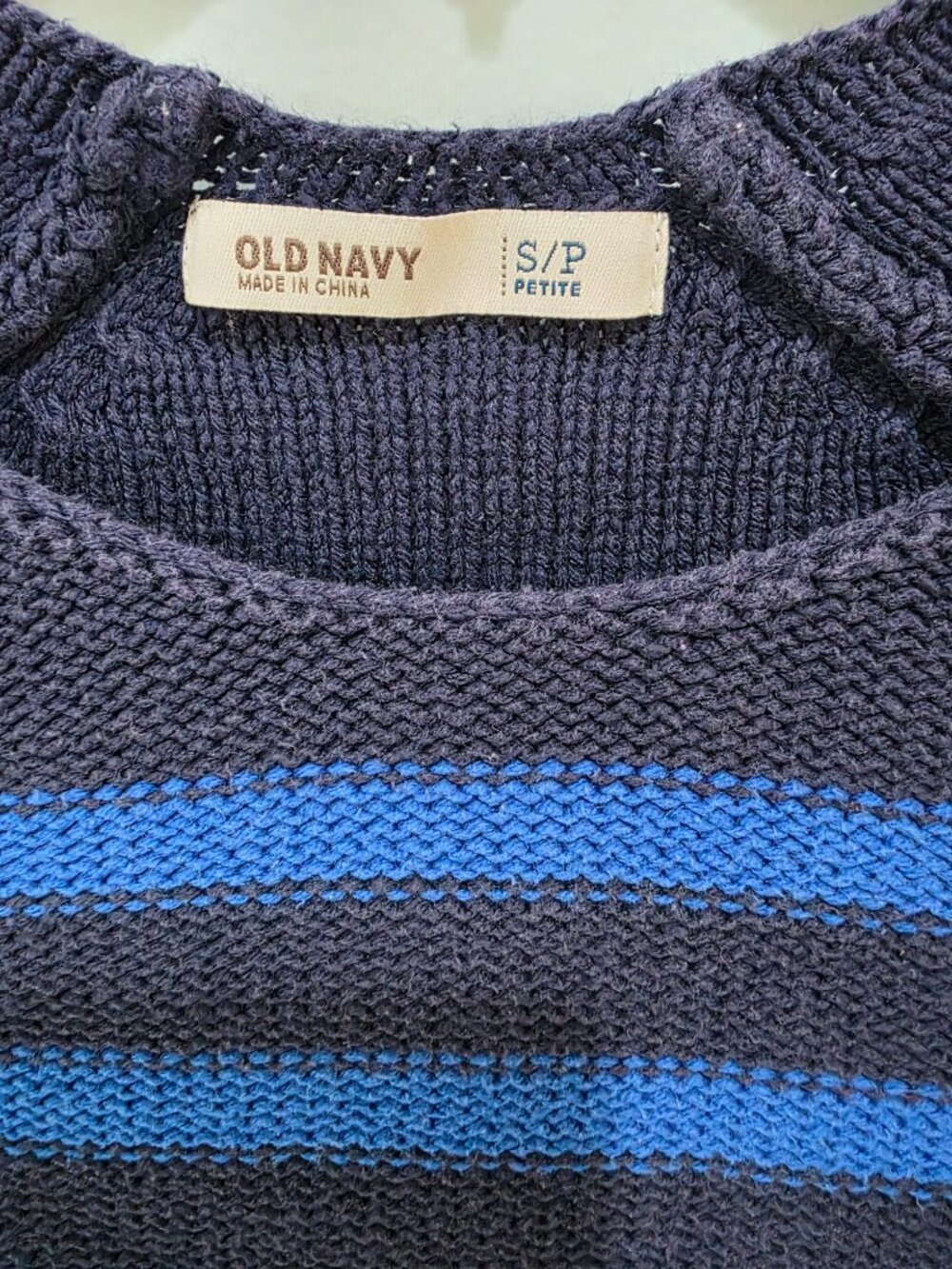 Old Navy Striped‎ Sweater – Women’s Small Blue & Navy Long Sleeve Pullover - Picture 4 of 10